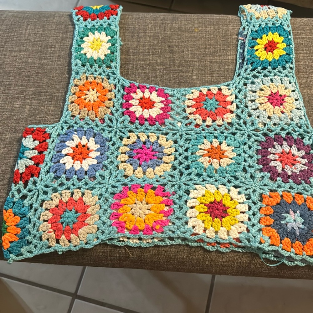 Crocheted tank top used but great condition LeLis brand
